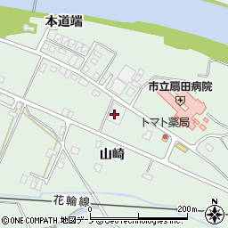 秋田県大館市比内町扇田（山崎）周辺の地図