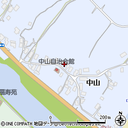 秋田県大館市中山中山周辺の地図