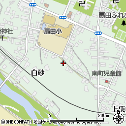秋田県大館市比内町扇田（白砂）周辺の地図