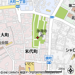 秋田県北秋田市米代町周辺の地図