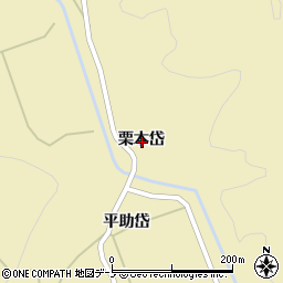 秋田県北秋田市前山栗木岱周辺の地図