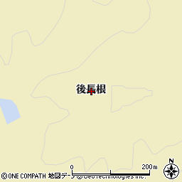 秋田県北秋田市前山後長根周辺の地図
