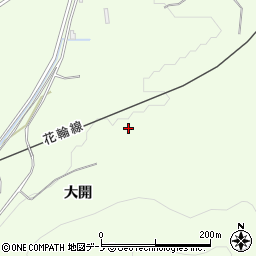 秋田県鹿角市十和田末広大開周辺の地図