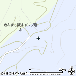 きみまち阪キャンプ場周辺の地図