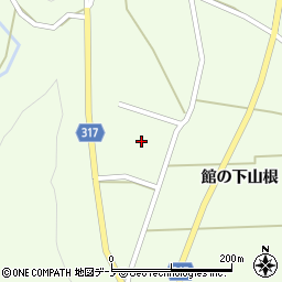 秋田県能代市二ツ井町荷上場（館の下山根）周辺の地図
