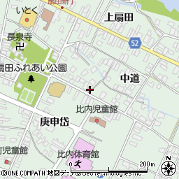 秋田県大館市比内町扇田（町後）周辺の地図