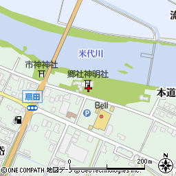 秋田県大館市比内町扇田本道端周辺の地図