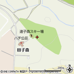 秋田県大館市二井田田子森周辺の地図