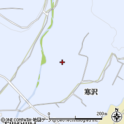 秋田県大館市中山寒沢周辺の地図