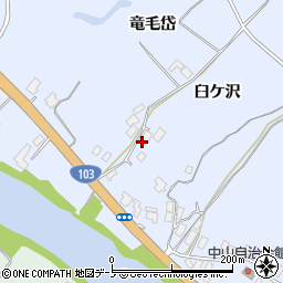 秋田県大館市中山臼ケ沢周辺の地図