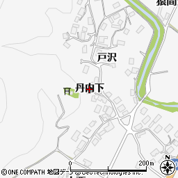 秋田県大館市猿間（丹内下）周辺の地図