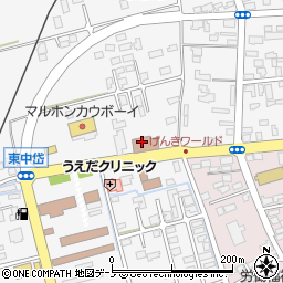 北秋田警察署周辺の地図