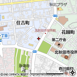秋田県北秋田市住吉町10-11周辺の地図