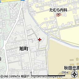 秋田県北秋田市旭町周辺の地図