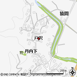 秋田県大館市猿間戸沢周辺の地図