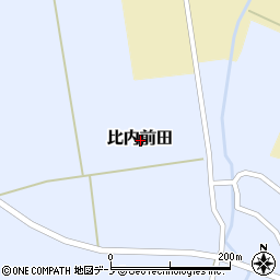 秋田県大館市比内前田周辺の地図