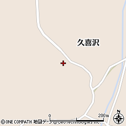 秋田県能代市久喜沢大林周辺の地図