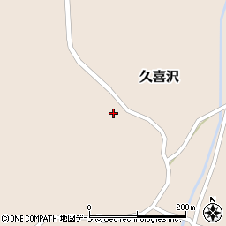 秋田県能代市久喜沢（大林）周辺の地図