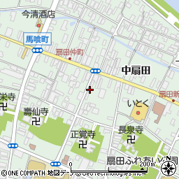 秋田県大館市比内町扇田中扇田23周辺の地図