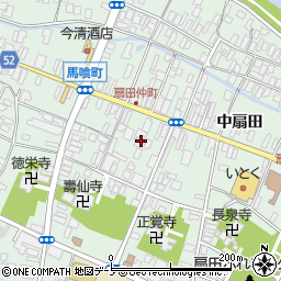 秋田県大館市比内町扇田下扇田7周辺の地図