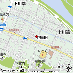 秋田県大館市比内町扇田中扇田15周辺の地図