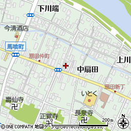 秋田県大館市比内町扇田中扇田21周辺の地図