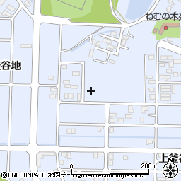 秋田県能代市落合古釜谷地周辺の地図
