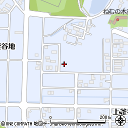 秋田県能代市落合（古釜谷地）周辺の地図