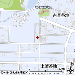 秋田県能代市落合古釜谷地53周辺の地図