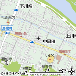 秋田県大館市比内町扇田中扇田20周辺の地図