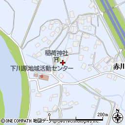 秋田県鹿角市花輪下川原周辺の地図