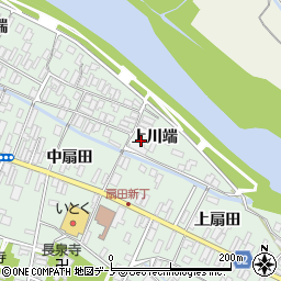 秋田県大館市比内町扇田上川端15周辺の地図