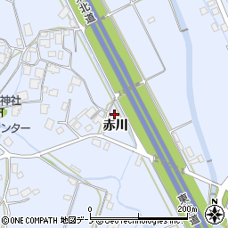 秋田県鹿角市花輪（赤川）周辺の地図