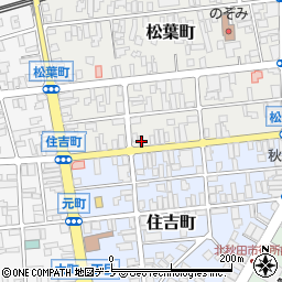 秋田県北秋田市松葉町12-26周辺の地図