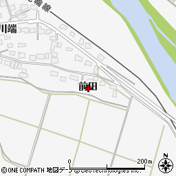 秋田県大館市十二所前田周辺の地図