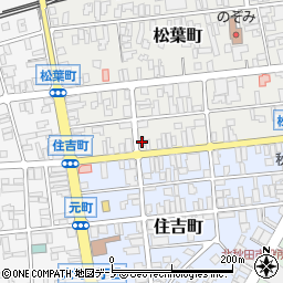 秋田県北秋田市松葉町12-27周辺の地図
