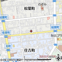 秋田県北秋田市松葉町12-20周辺の地図