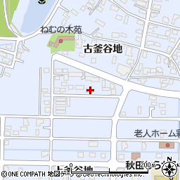 秋田県能代市落合古釜谷地42周辺の地図