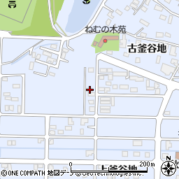 秋田県能代市落合古釜谷地52周辺の地図