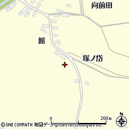 秋田県北秋田市栄館周辺の地図
