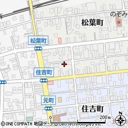 秋田県北秋田市松葉町13-8周辺の地図