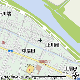 秋田県大館市比内町扇田上川端53周辺の地図