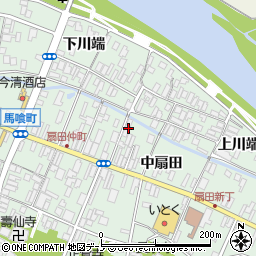 秋田県大館市比内町扇田中扇田21-1周辺の地図