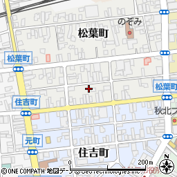 秋田県北秋田市松葉町12-5周辺の地図