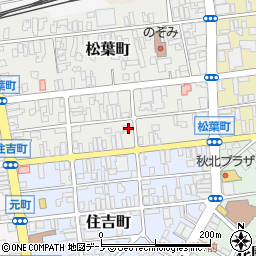 秋田県北秋田市松葉町12-13周辺の地図