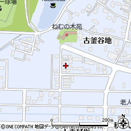 秋田県能代市落合古釜谷地47周辺の地図