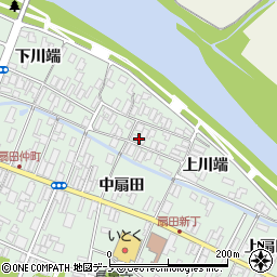 秋田県大館市比内町扇田上川端56周辺の地図