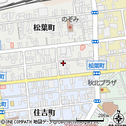 秋田県北秋田市松葉町11-2周辺の地図