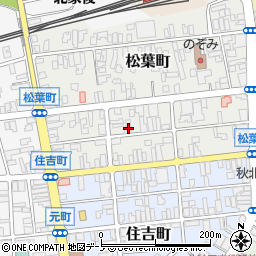 秋田県北秋田市松葉町9-25周辺の地図