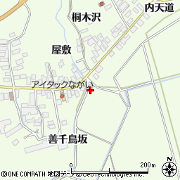 秋田県北秋田市坊沢（前谷地）周辺の地図